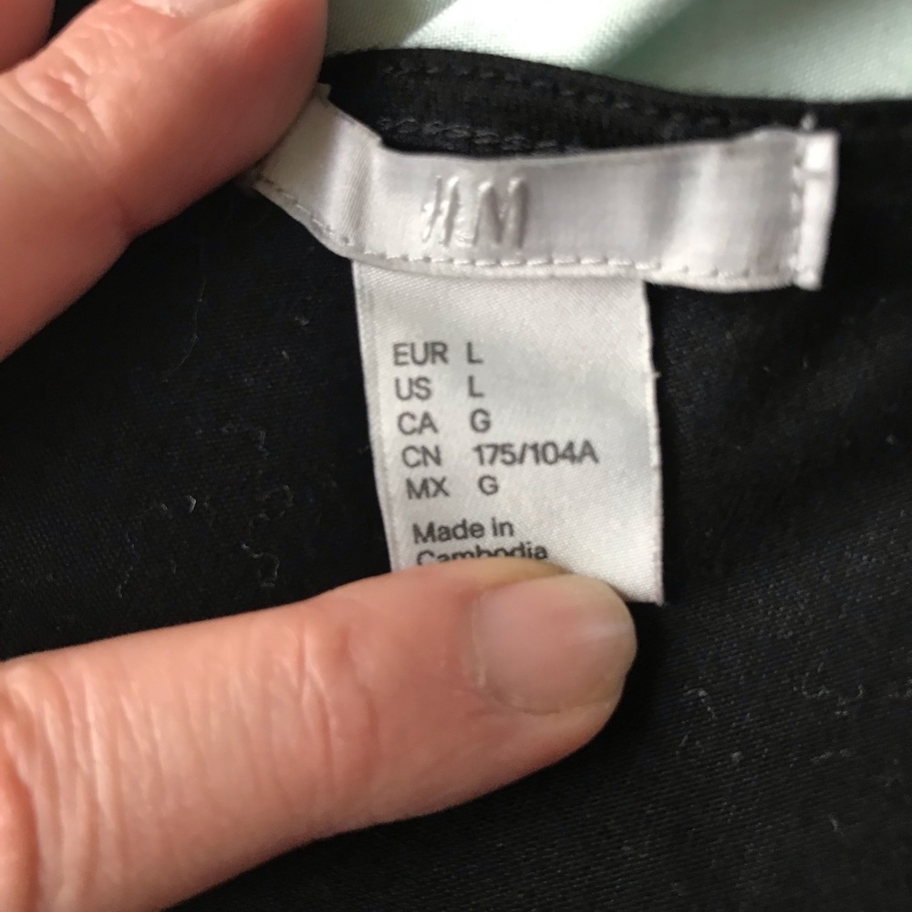H&M Ruffle Neck Black Shirt - Picture 2 of 4